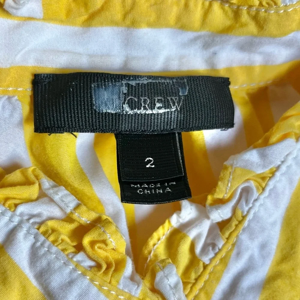 J. Crew Yellow Striped Sleeveless Top
